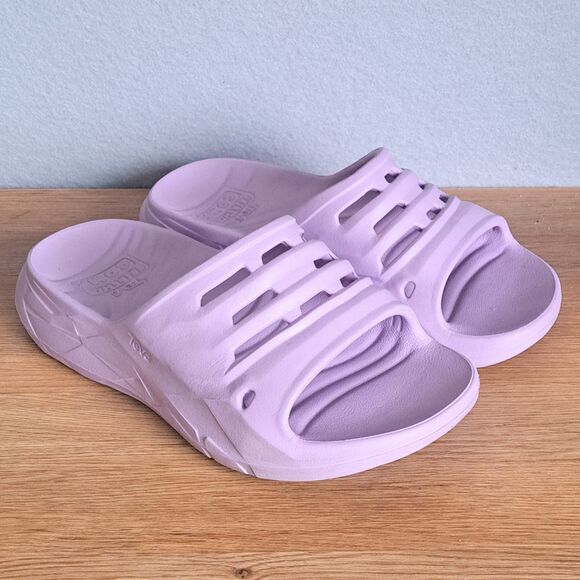 Teva Apretrail Women 7 US Slide Sandals Purple Comfortable Outdoor Casual Shoes - Picture 1 of 11